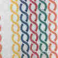 вышитая качественная многоцветная ткань с вышивкой из хлопка